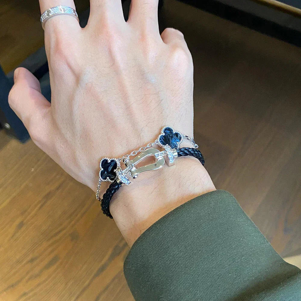 [✨ROSE💎]CLOVER 5 MOTIF PIETERSITE BRACELET COLLECTION