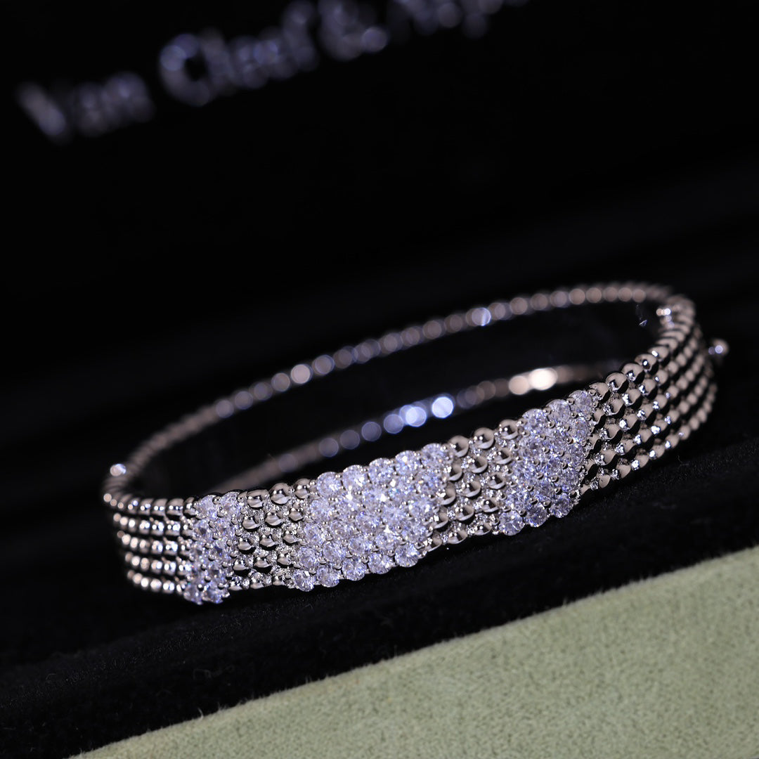 [✨ROSE💎]  FIVE-ROW DIAMOND BRACELET