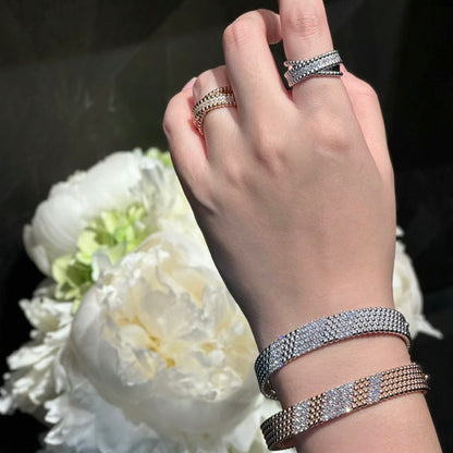 [✨ROSE💎]  FIVE-ROW DIAMOND BRACELET