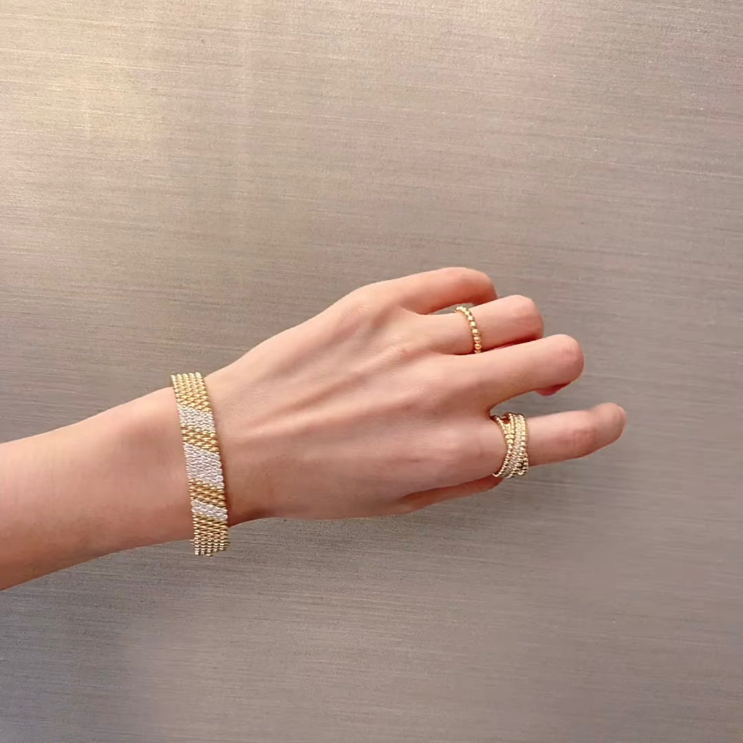 [✨ROSE💎]  FIVE-ROW DIAMOND BRACELET