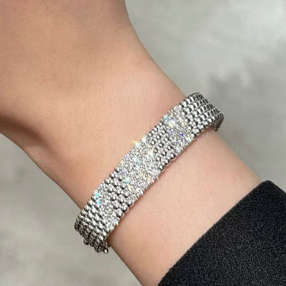 [✨ROSE💎]  FIVE-ROW DIAMOND BRACELET