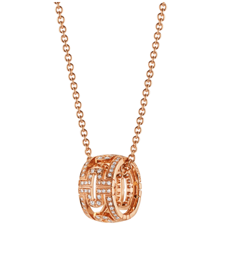 [✨ROSE💎]PARENTESI NECKLACE PINK GOLD DIAMOND