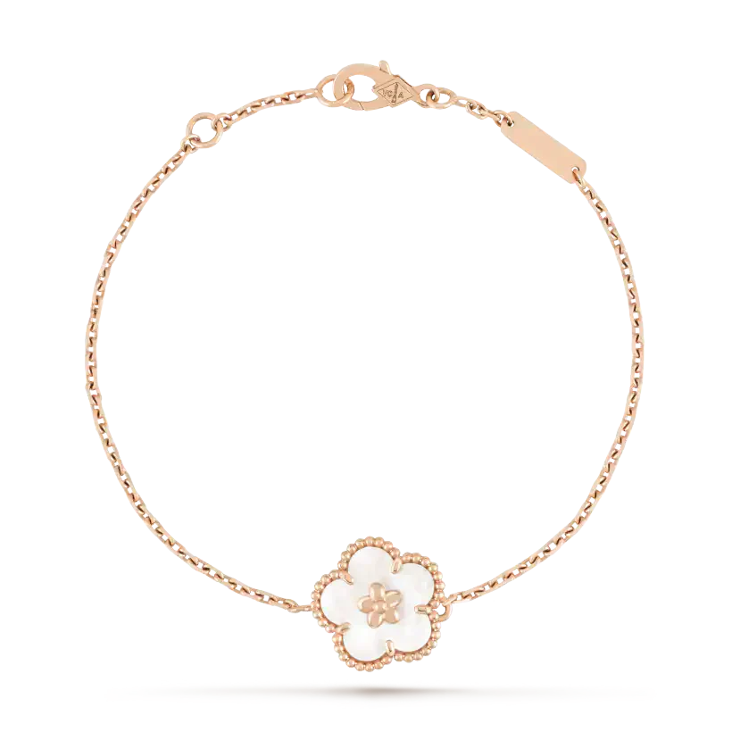 [✨ROSE💎]LUCKY WHITE MOP PLUM BLOSSOM  BRACELET
