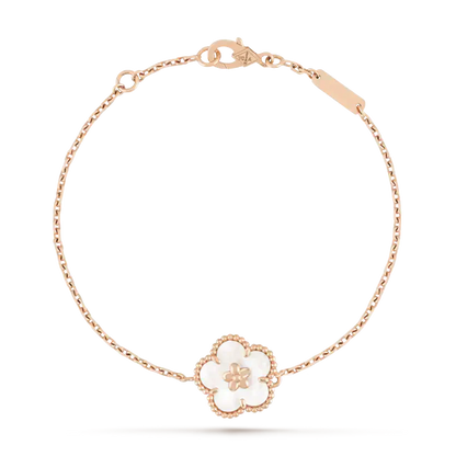 [✨ROSE💎]LUCKY WHITE MOP PLUM BLOSSOM  BRACELET