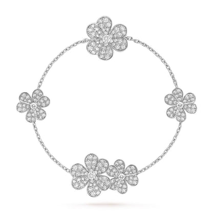 [✨ROSE💎]FRIVOLE SILVER 5 FLOWERS BRACELET