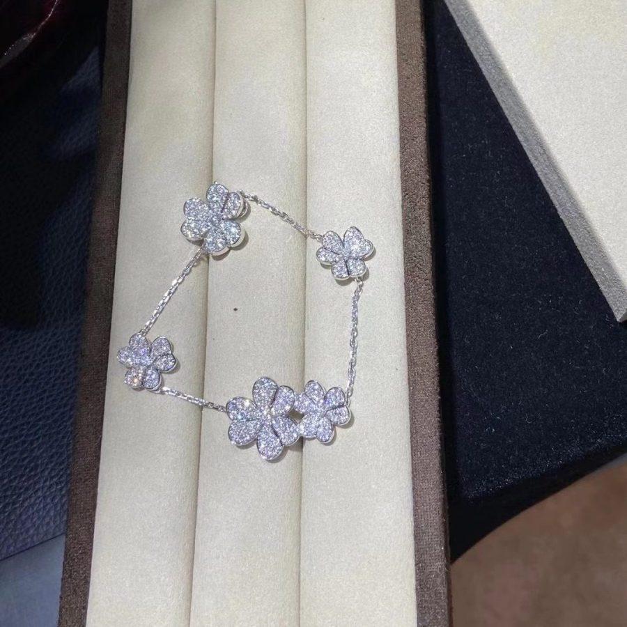 [✨ROSE💎]FRIVOLE SILVER 5 FLOWERS BRACELET