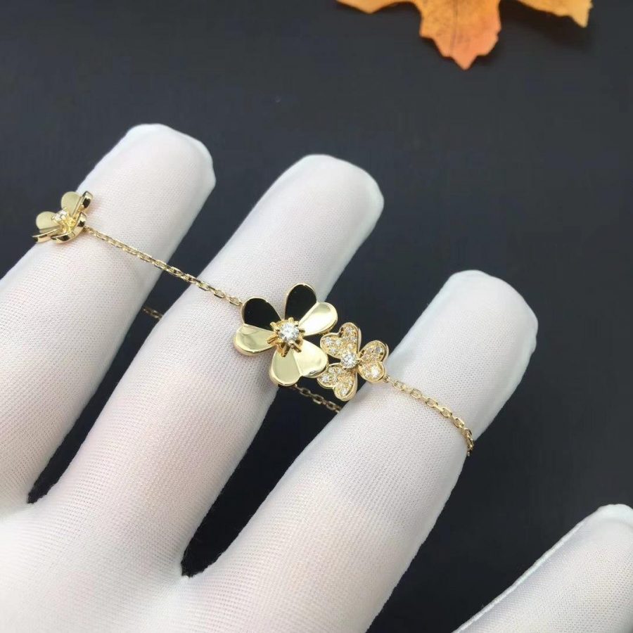[✨ROSE💎]FRIVOLE GOLD 5 FLOWERS BRACELET