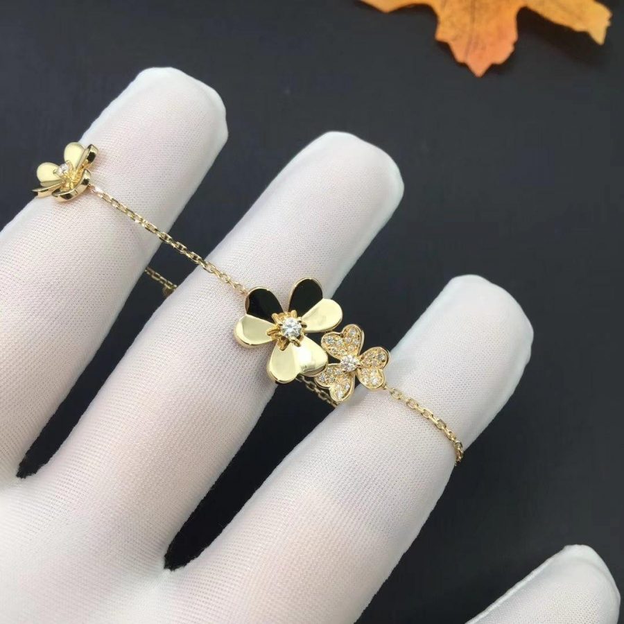 [✨ROSE💎]FRIVOLE GOLD 5 FLOWERS BRACELET