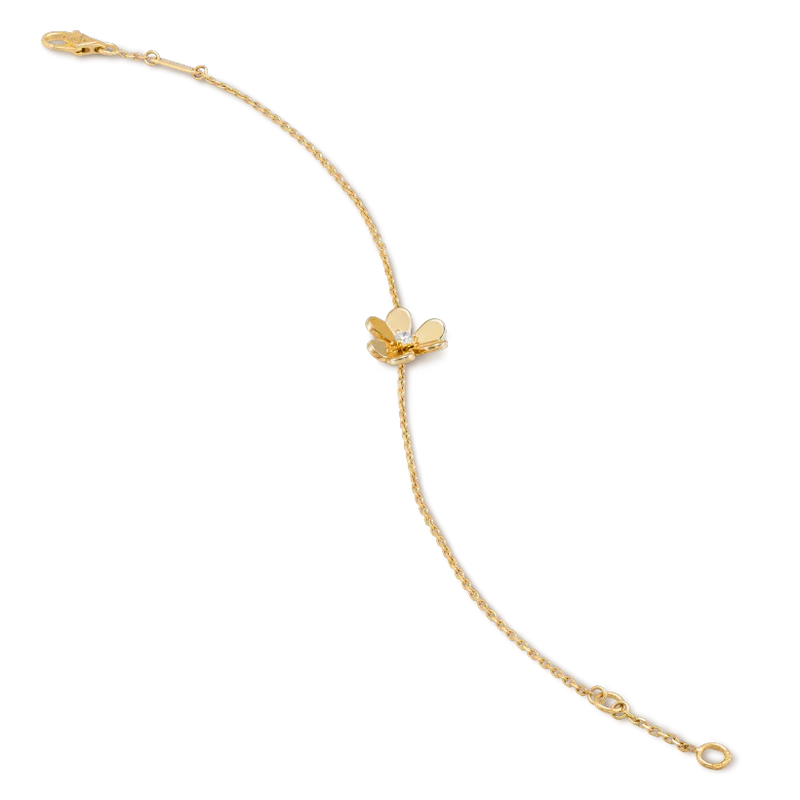 [✨ROSE💎]FRIVOLE GOLD FLOWER PINK MALACHITE BRACELET