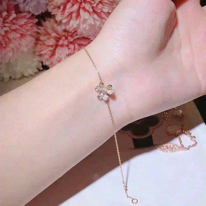 [✨ROSE💎]FRIVOLE GOLD FLOWER DIAMOND BRACELET
