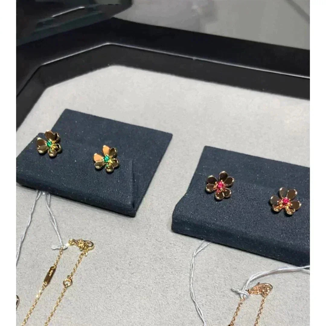 [✨ROSE💎]FRIVOLE  FLOWER PINK EARRINGS