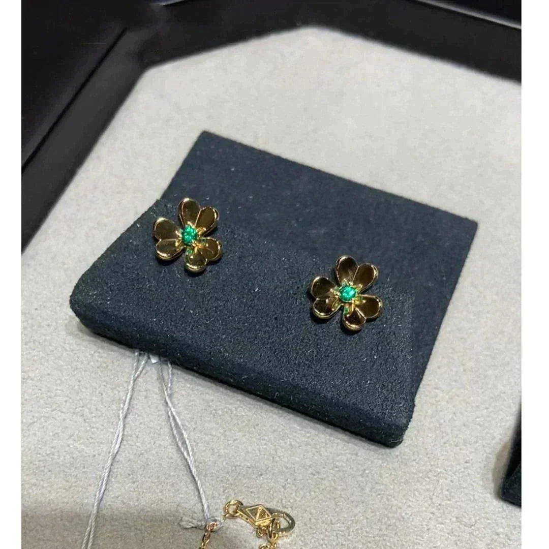 [✨ROSE💎]FRIVOLE  FLOWER MALACHITE EARRINGS