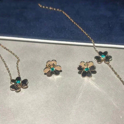 [✨ROSE💎]FRIVOLE  FLOWER MALACHITE EARRINGS
