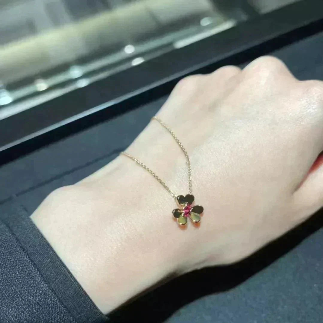 [✨ROSE💎]FRIVOLE GOLD FLOWER NECKLACE