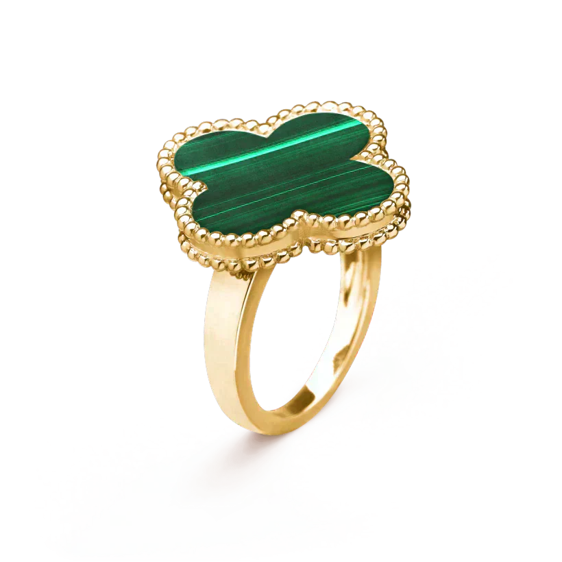 [✨ROSE💎]CLOVER MALACHITE RING