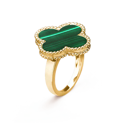 [✨ROSE💎]CLOVER MALACHITE RING