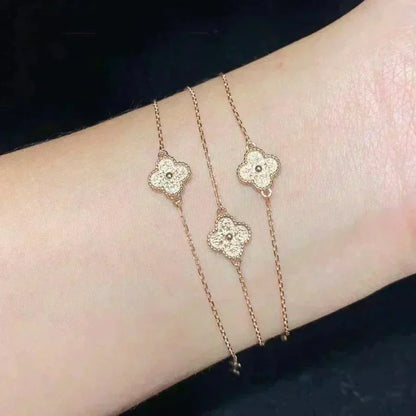 [✨ROSE💎]CLOVER SINGLE FLOWER BRACELET