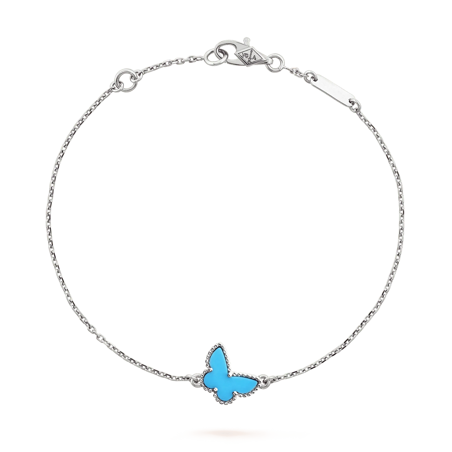 [✨ROSE💎]BUTTERFLY TURQUOISE BUTTERFLY BRACELET SILVER
