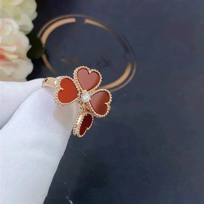 [✨ROSE💎]SWEET CLOVER CARNELIAN RING