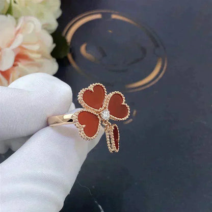 [✨ROSE💎]SWEET CLOVER CARNELIAN RING