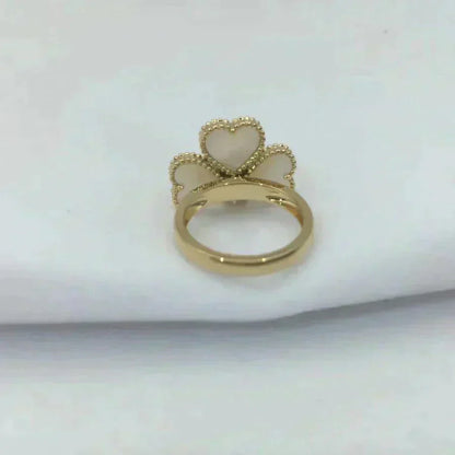 [✨ROSE💎]SWEET CLOVER WHITE MOP RING