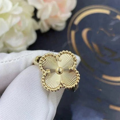 [✨ROSE💎]CLOVER GOLD RING