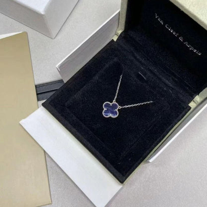 [✨ROSE💎]CLOVER 15MM PIETERSITE NECKLACE SILVER