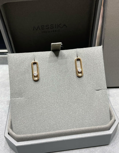 [✨ROSE💎]MOVE UNO SMALL 1 DIAMOND EARRINGS