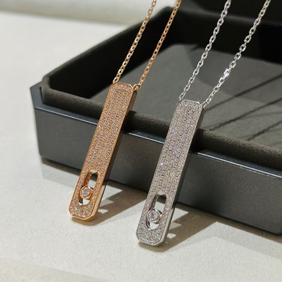 [✨ROSE💎]MY FIRST DIAMOND PAVED NECKLACE