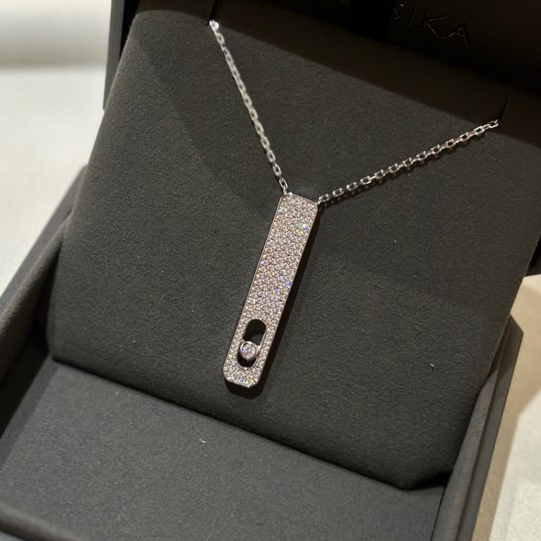 [✨ROSE💎]MY FIRST DIAMOND PAVED NECKLACE