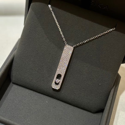 [✨ROSE💎]MY FIRST DIAMOND PAVED NECKLACE