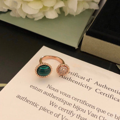 [✨ROSE💎]PERLEE COULEURS DIAMOND ROSE GOLD BETWEEN THE FINGER RING