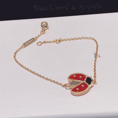 [✨ROSE💎]LUCKY SPRING 1 MOTIF PINK GOLD BRACELET
