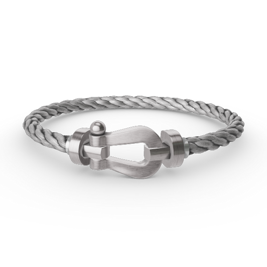 [✨ROSE💎]FORCE LARGE HORSESHOE NO DIAMOND BRACELET SILVER