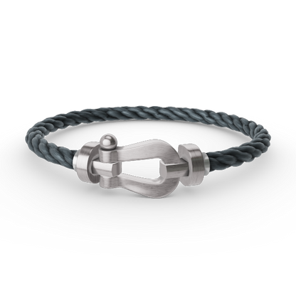 [✨ROSE💎]FORCE LARGE HORSESHOE NO DIAMOND BRACELET SILVER