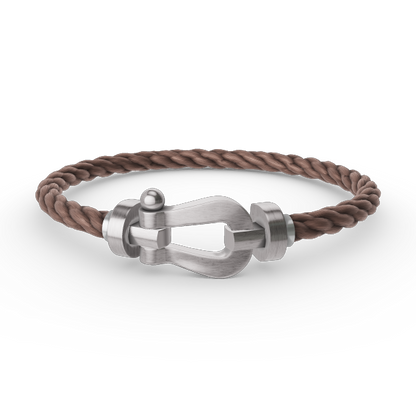 [✨ROSE💎]FORCE LARGE HORSESHOE NO DIAMOND BRACELET SILVER