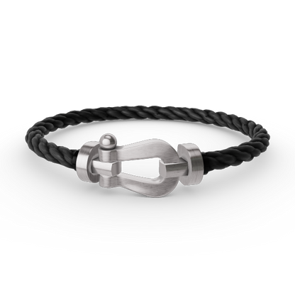 [✨ROSE💎]FORCE LARGE HORSESHOE NO DIAMOND BRACELET SILVER