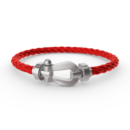 [✨ROSE💎]FORCE LARGE HORSESHOE NO DIAMOND BRACELET SILVER