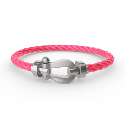 [✨ROSE💎]FORCE LARGE HORSESHOE NO DIAMOND BRACELET SILVER