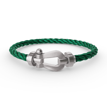 [✨ROSE💎]FORCE LARGE HORSESHOE NO DIAMOND BRACELET SILVER