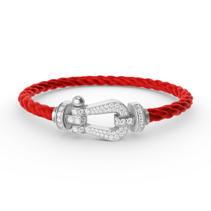 [✨ROSE💎]FORCE LARGE HORSESHOE FULL DIAMOND BRACELET SILVER
