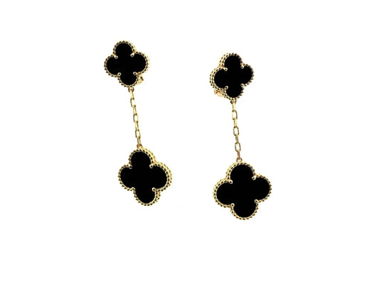 [✨ROSE💎]CLOVER 2 MOTIFS  EARRINGS (MULTIPLE CHOICESC