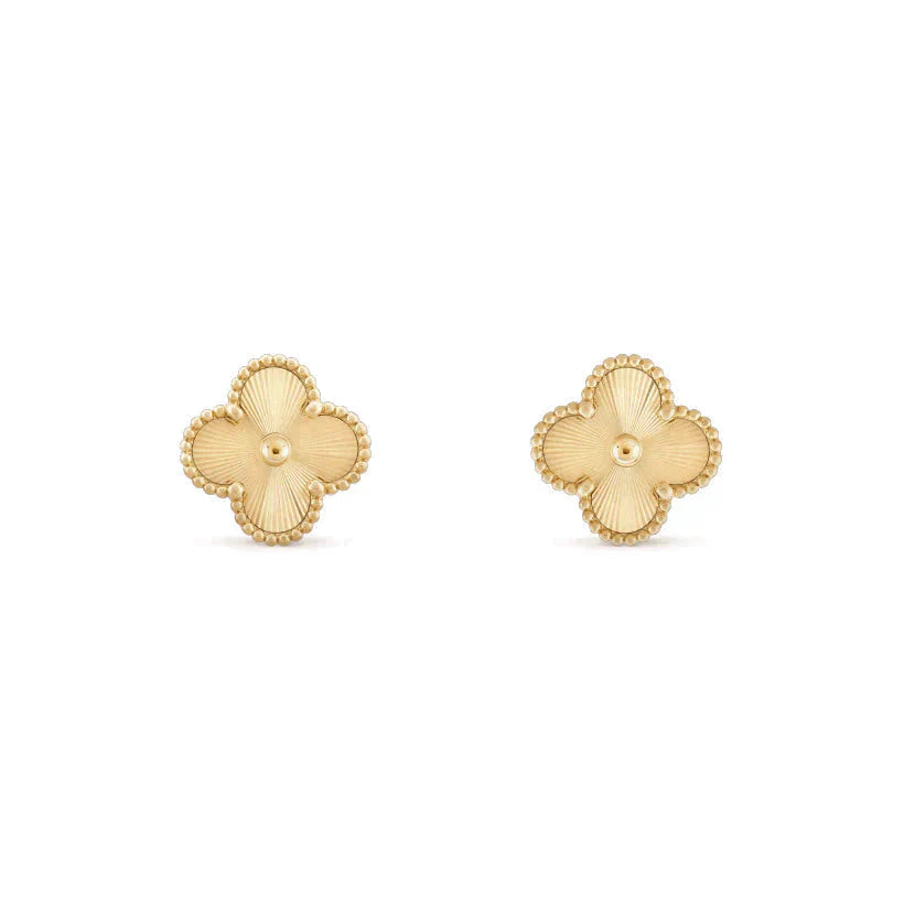 [✨ROSE💎]CLOVER MEDIUM 1 MOTIFS LASER EARRINGS