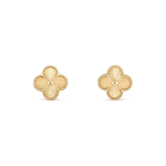 [✨ROSE💎]CLOVER MEDIUM 1 MOTIFS LASER EARRINGS