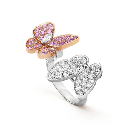 [✨ROSE💎]TWIN BUTTERFLY DIAMOND RING