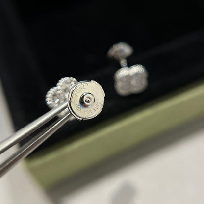 [✨ROSE💎]CLOVER MINI DIAMOND STUD EARRINGS