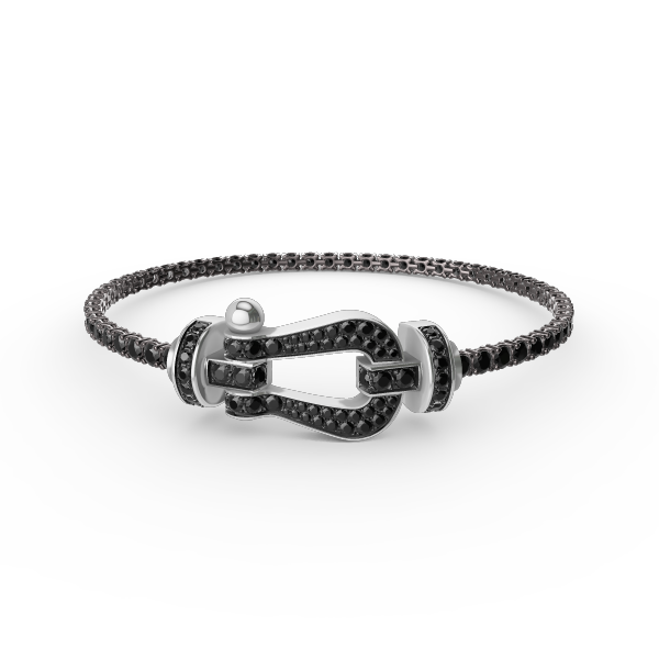 [✨ROSE💎]FORCE  LARGE HORSESHOE FULL DIAMOND TENNIS BRACELET
