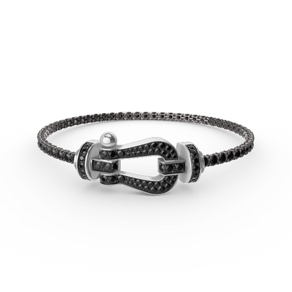 [✨ROSE💎]FORCE  LARGE HORSESHOE FULL DIAMOND TENNIS BRACELET
